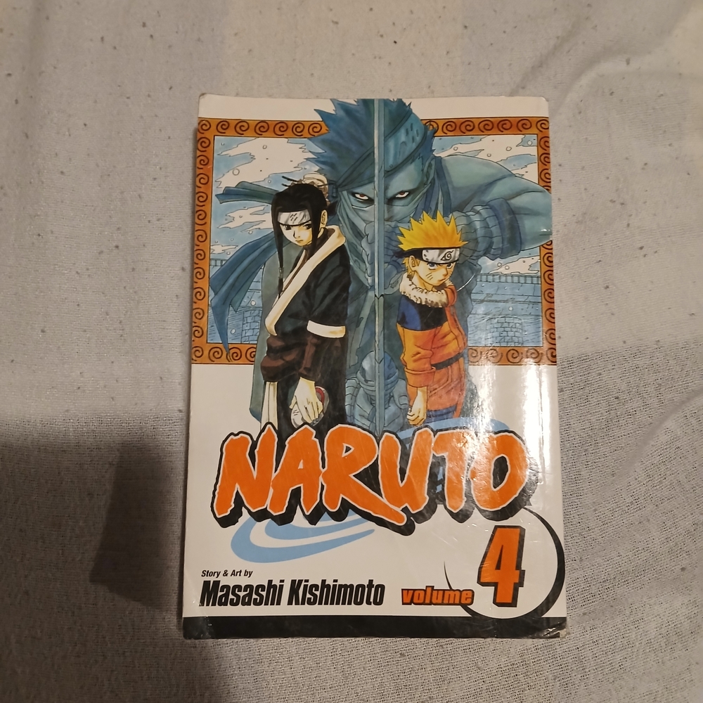 Naruto Volume 4 Manga Paperback - Orange, Blue, White Cover